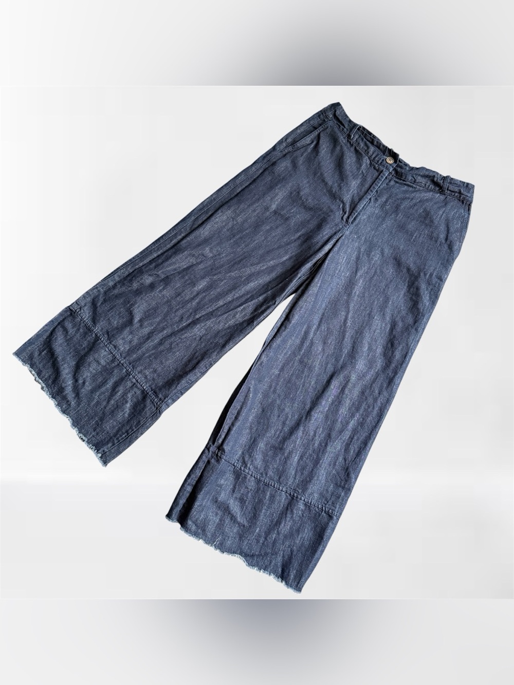 Aequamente Wide Leg Denim Pants – Dark Indigo | Size L/40